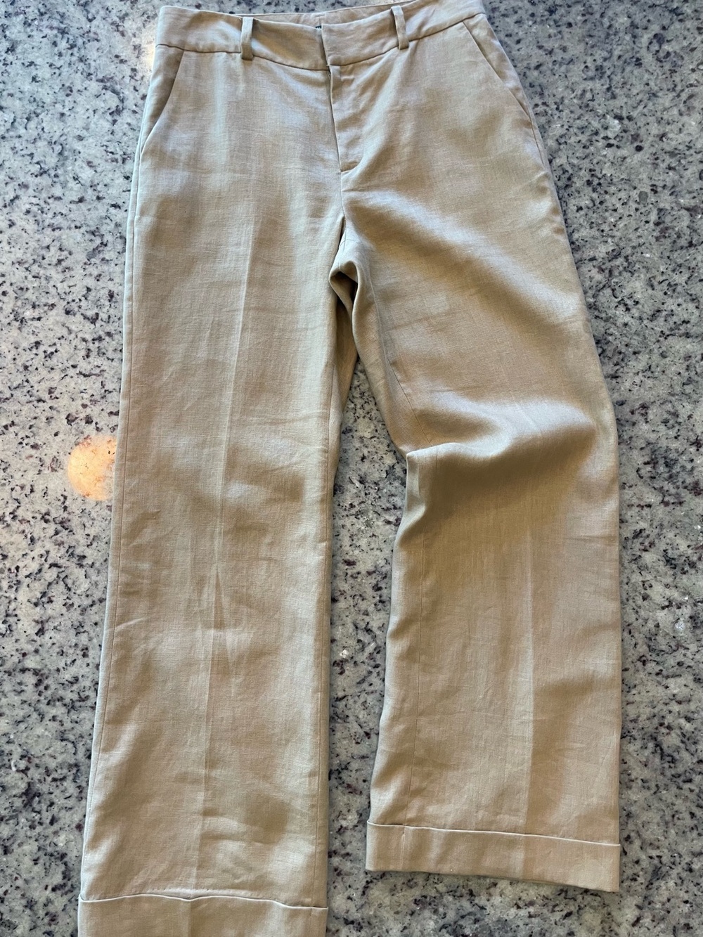 Ralph Lauren 100% linen cuffed trouser Pants - Tan 8 - Picture 9 of 9